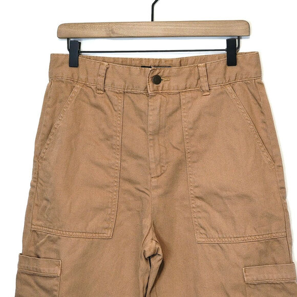 Banana Republic Relaxed Surplus Cargo Utility Pant Crop Tan Khaki Casual 4 - Picture 3 of 16
